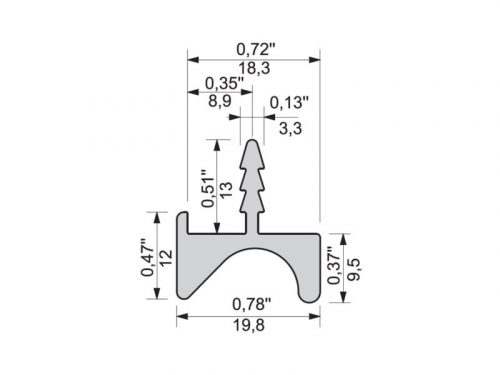 ZOBAL - fogó UKW-4  3,5fm C-30S INOX