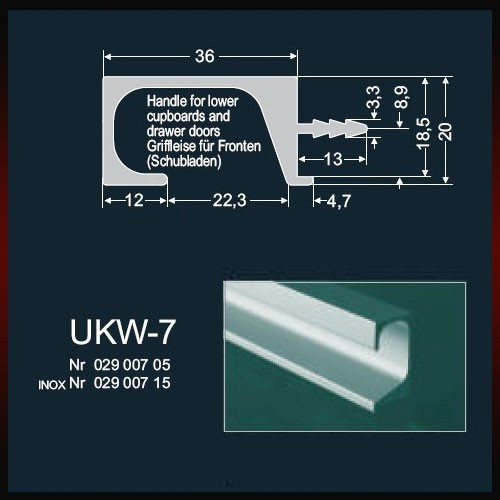 ZOBAL - fogó UKW-7  3,5fm C-30S INOX