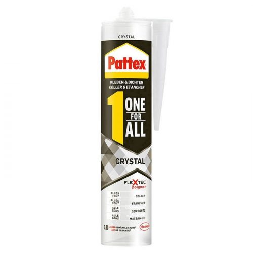 Pattex One for All Crystal polimer építési-szerelési és tükör ragasztó Átlátszó