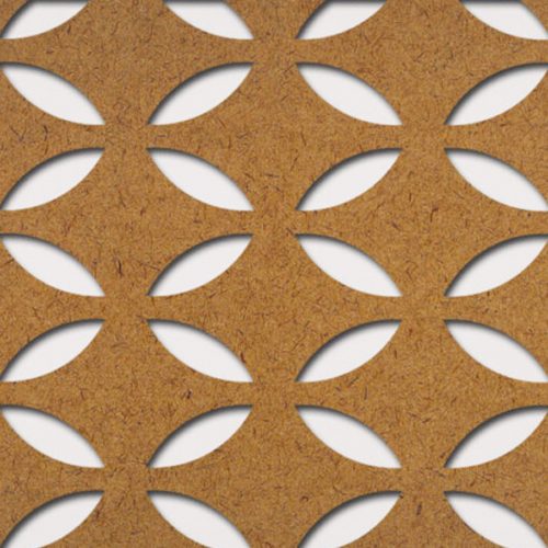 Grezzo natur Hdf FARFALLE perforációval 1520x605x3mm