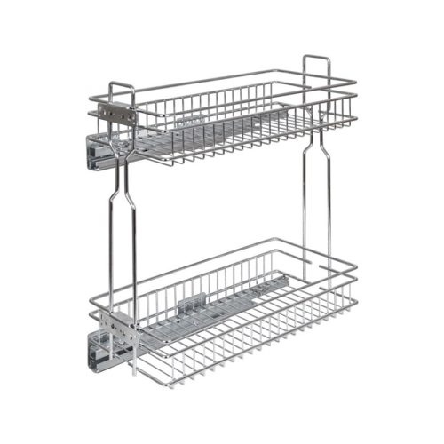 Fémrács HFR300 oldalra szerelhető teljes kihúzású csillapított 220×545×468mm Króm