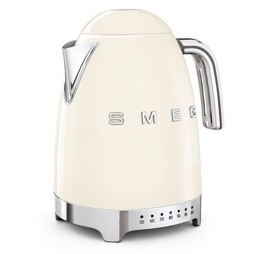 SMEG VÍZFORRALÓ, 50-es évek retro design, állítható vízhőfok, 1,7 liter, 2400 W, bézs