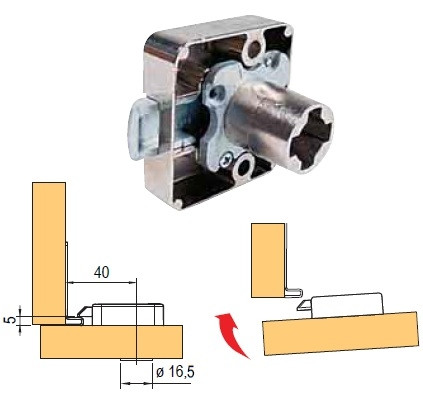 Bútorzár LE-Fiókzár 584 cilinder:16,5/20mm