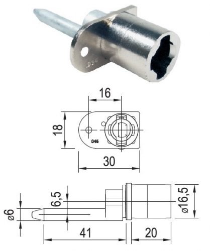 Bútorzár LE-Központi Fiókzár készlet 600mm rúddal 4 csapos