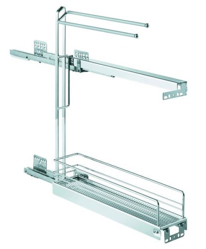 Kesseböhmer Fémrács kosár 150mm törlőruha tartóval króm