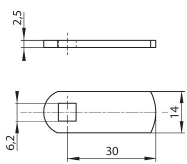 Bútorzár LE-477 Zárnyelv egyenes