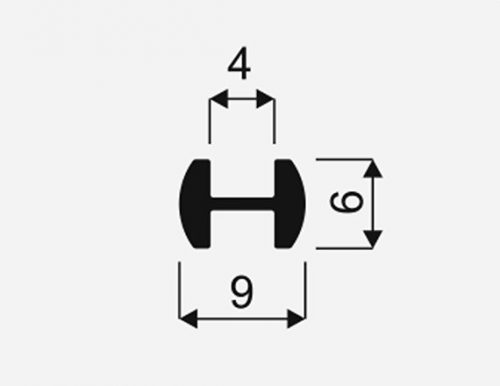 Sevroll - H-Profil MINI H04/6 Ezüst 3fm