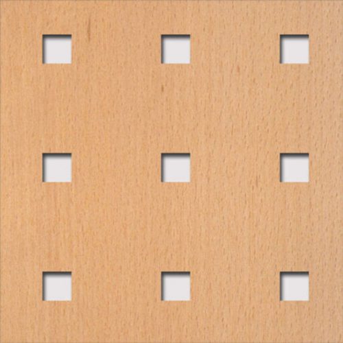 Legno furnérozott Hdf-Quadro 11-45 perforációval Bükk 1520x610mm